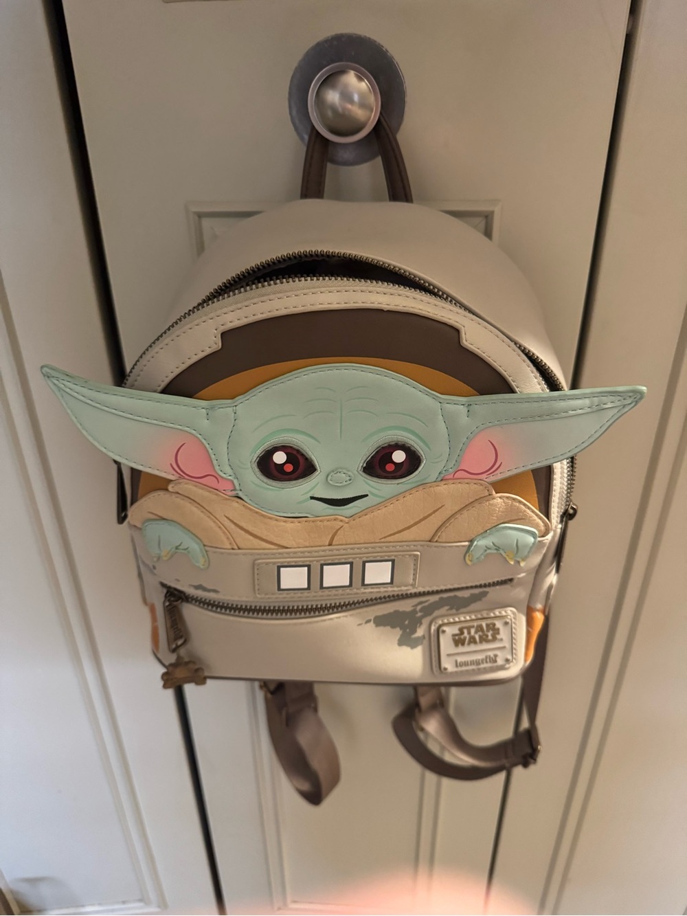 Loungefly Baby Yoda Mini Backpack in Mint Green and Cream